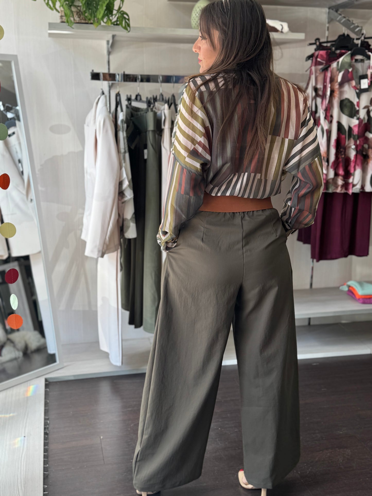 Camicia righe verdi