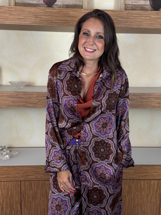 Camicia fantasia viola
