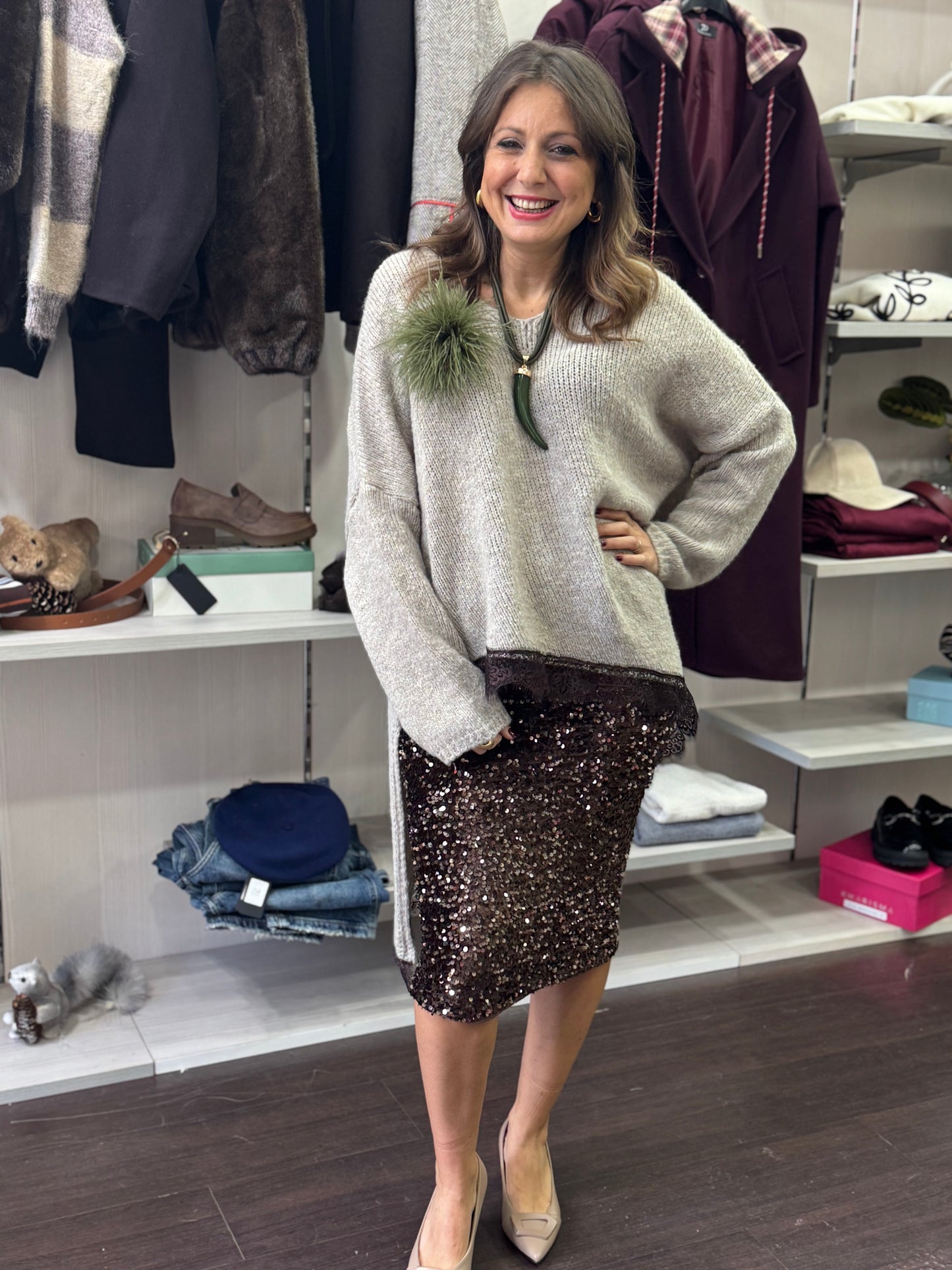 Maglioncino Marsiglia tortora