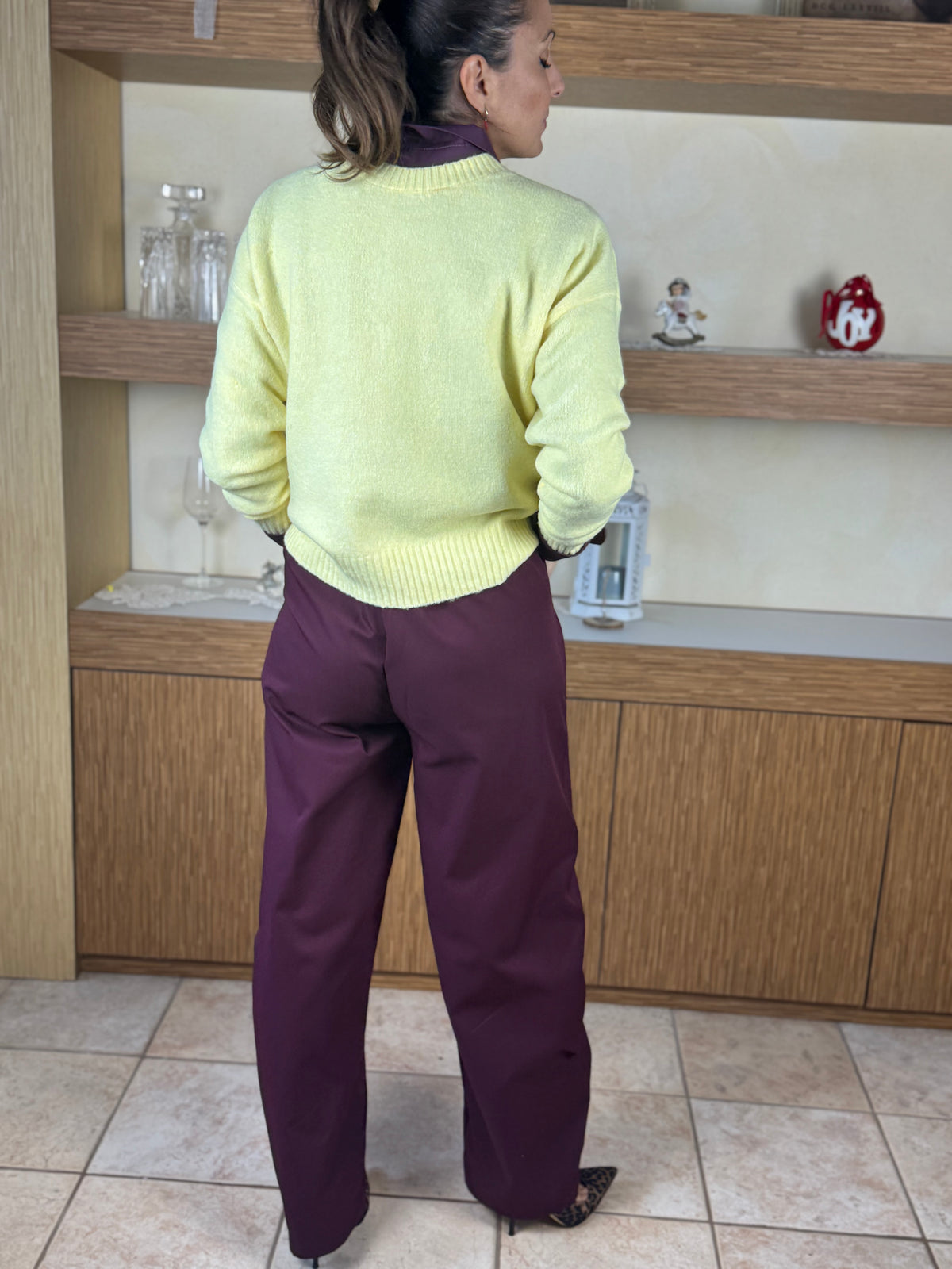Pantalone baloon bordeaux