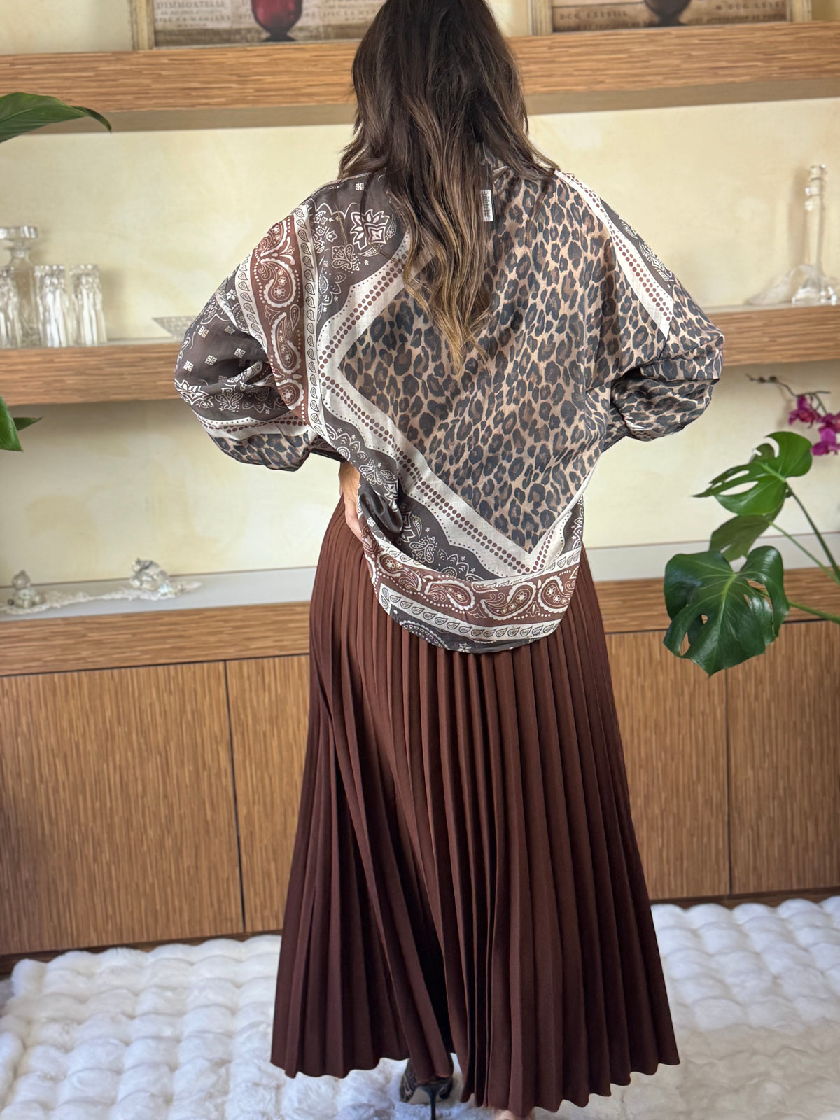 Camicia bandana animalier