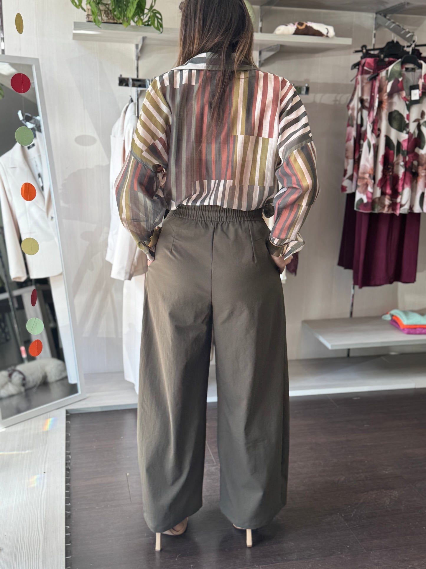 Camicia righe verdi
