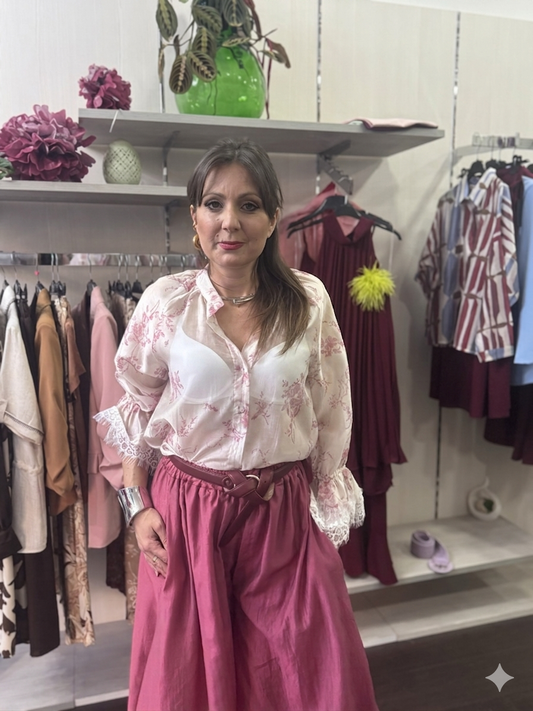 Camicia fantasia ortensia