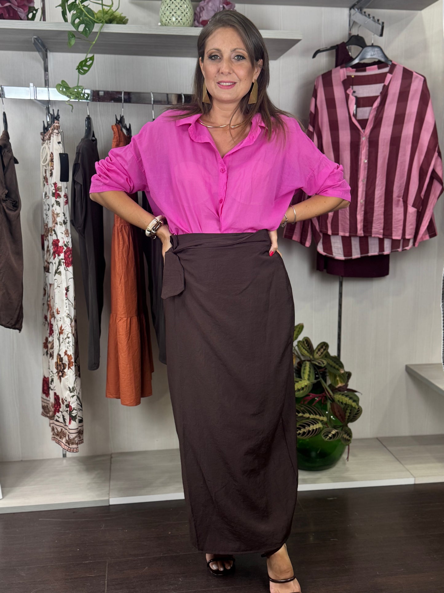 Camicia fuxia mussola