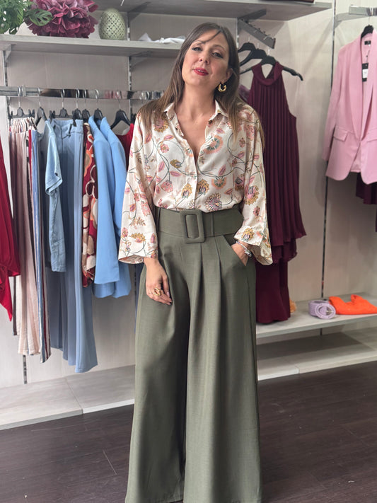 Gonna pantalone verde