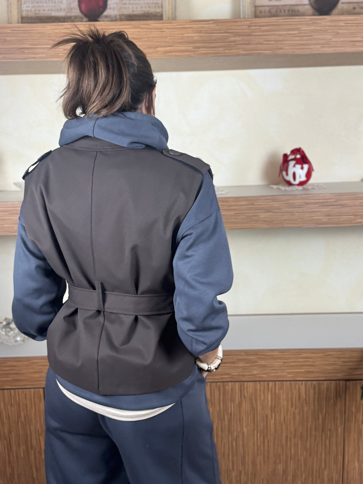 Trench gilet cioccolato