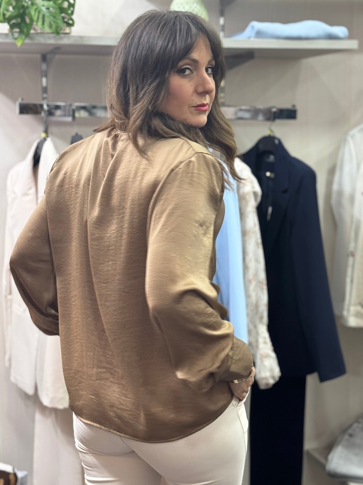 Camicia fiocco fango