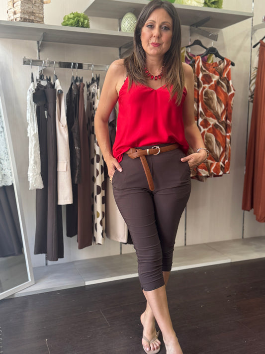 Capri pants cioccolato