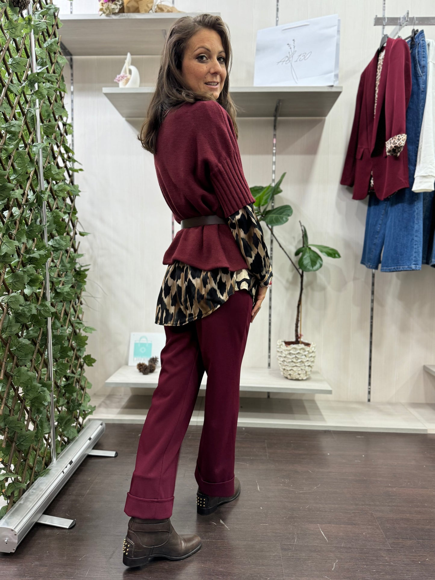 Pantalone Holly Bordeaux