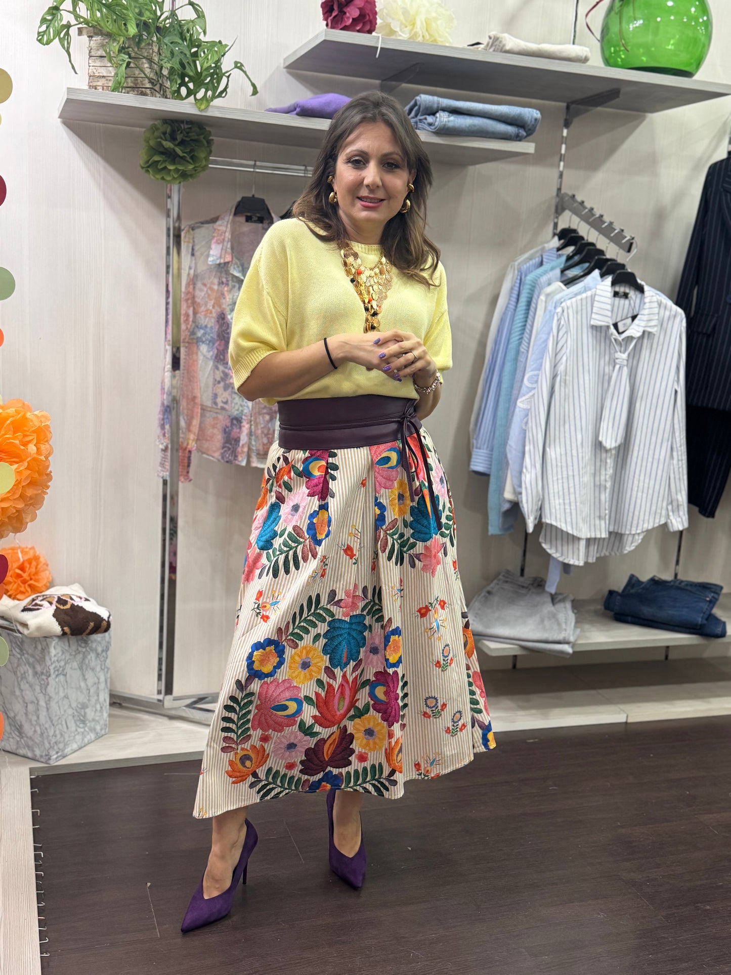 Maglioncino giallo manica corta