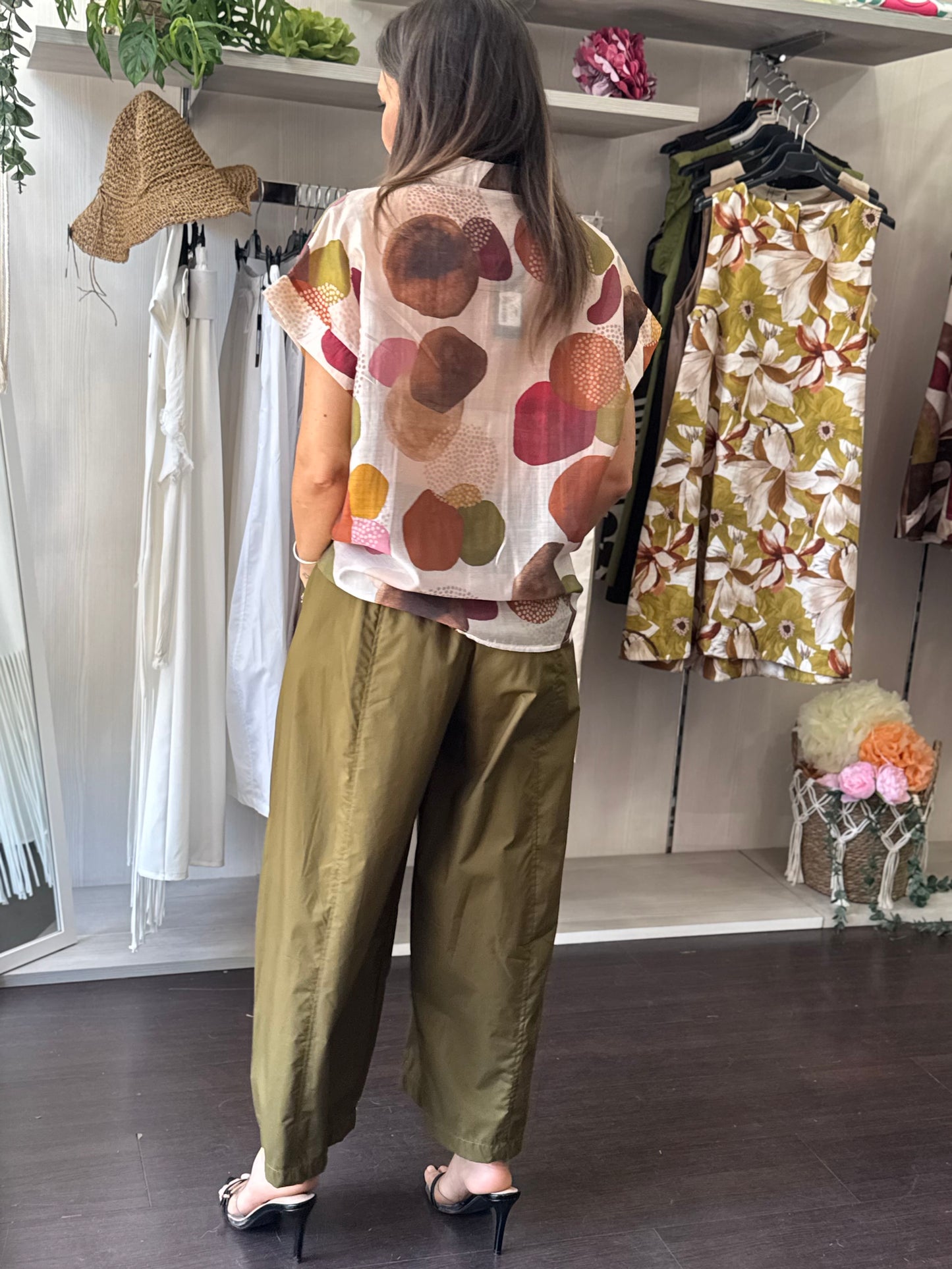 Camicia mezza manica fantasia