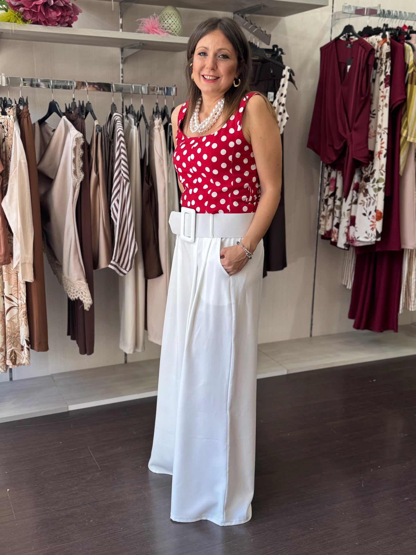 Gonna pantalone bianca