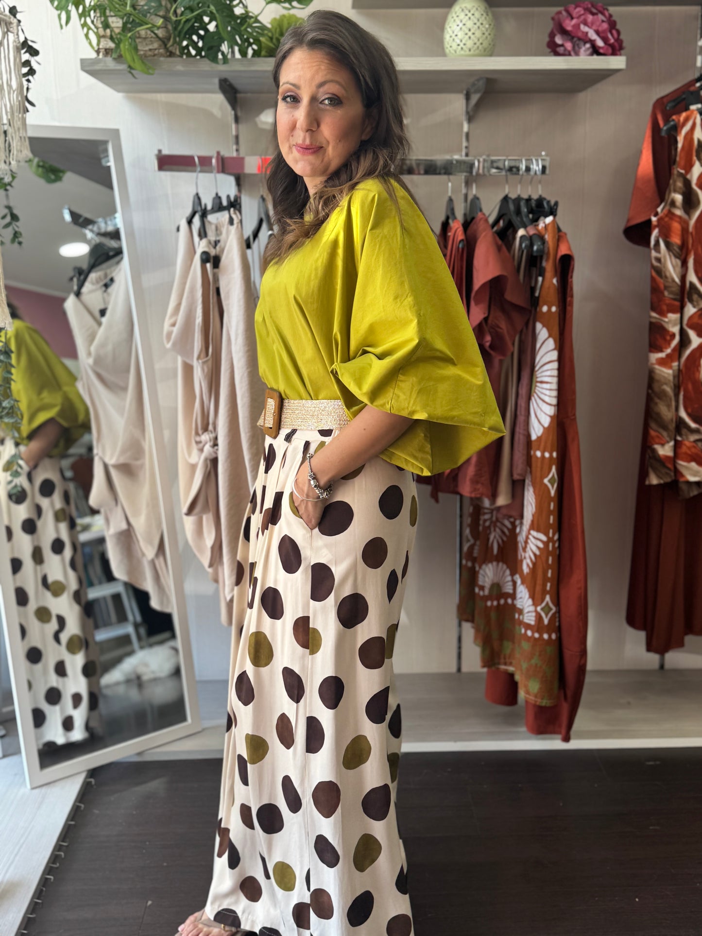 Pantalone fantasia bolle