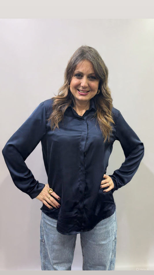 Camicia basic blu