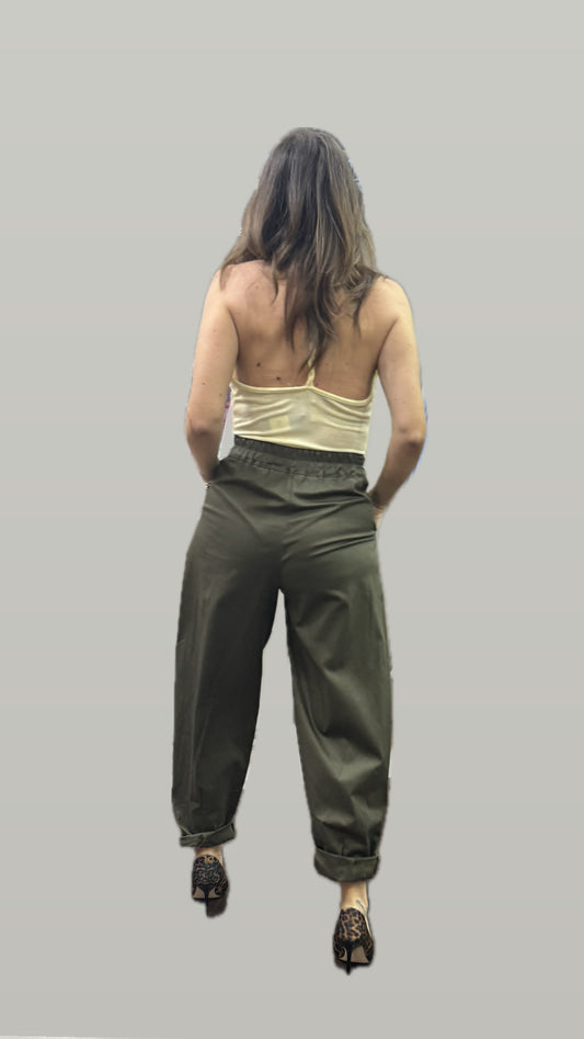 Pantalone verde cotone