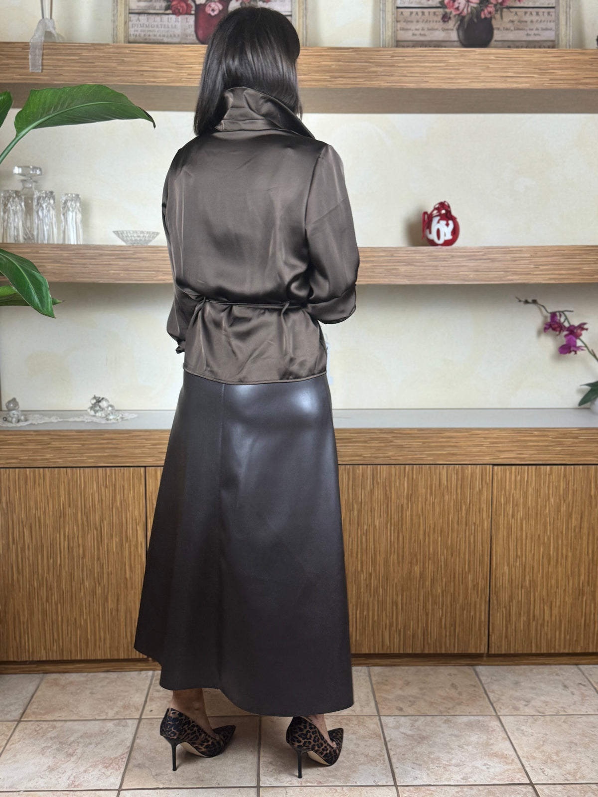 Camicia con fusciacca satin