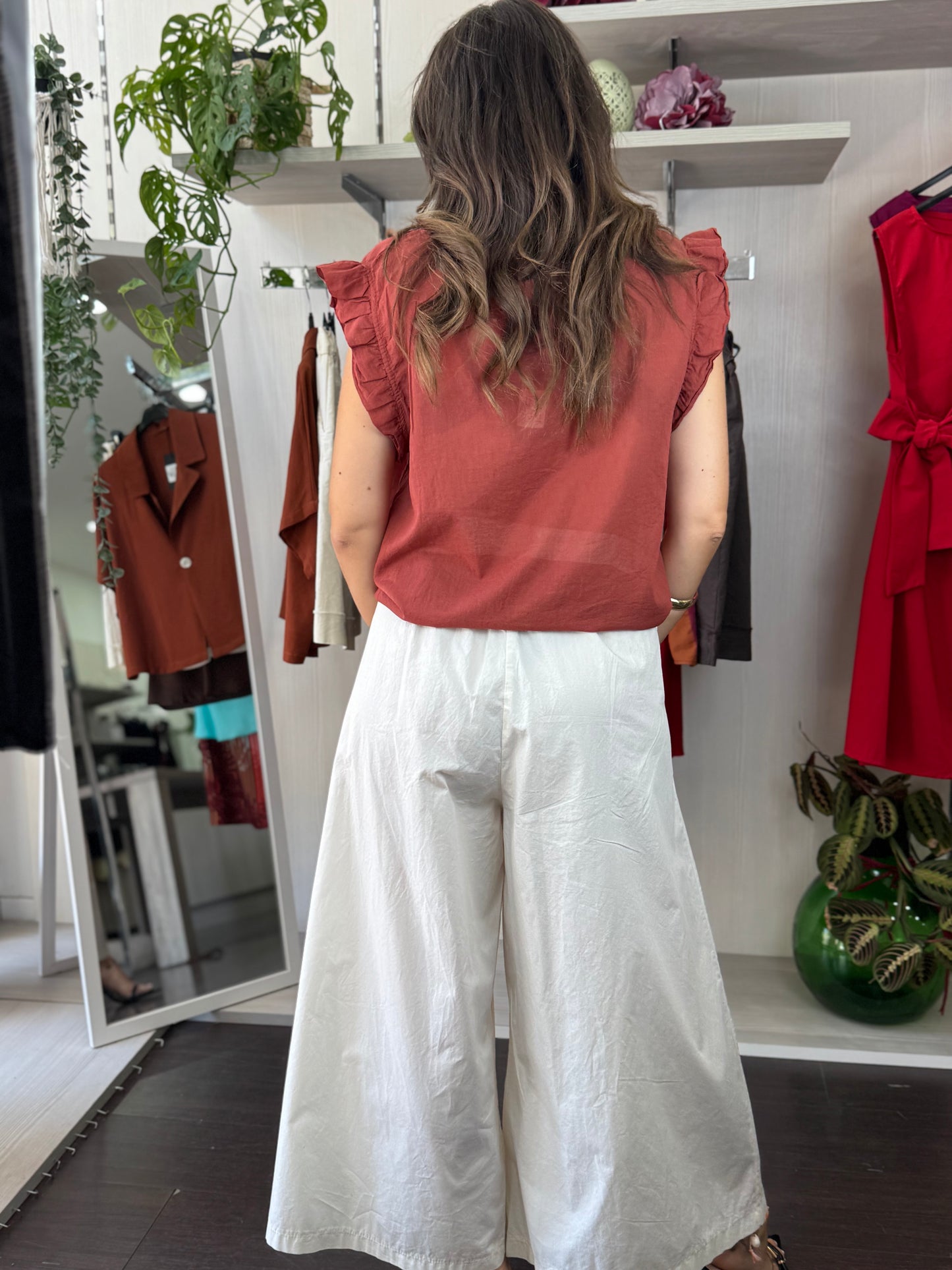 Pantalone cropped bianco