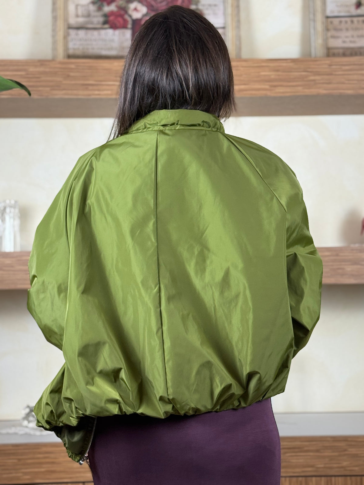 Giacca a vento verde