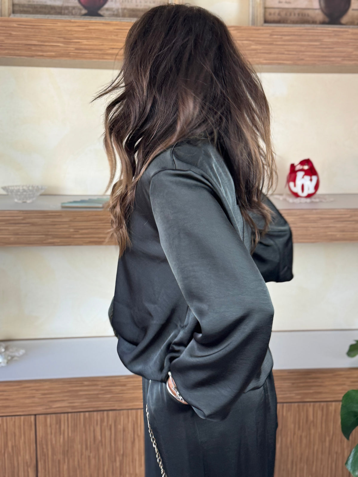 Blusa con riporti in pizzo