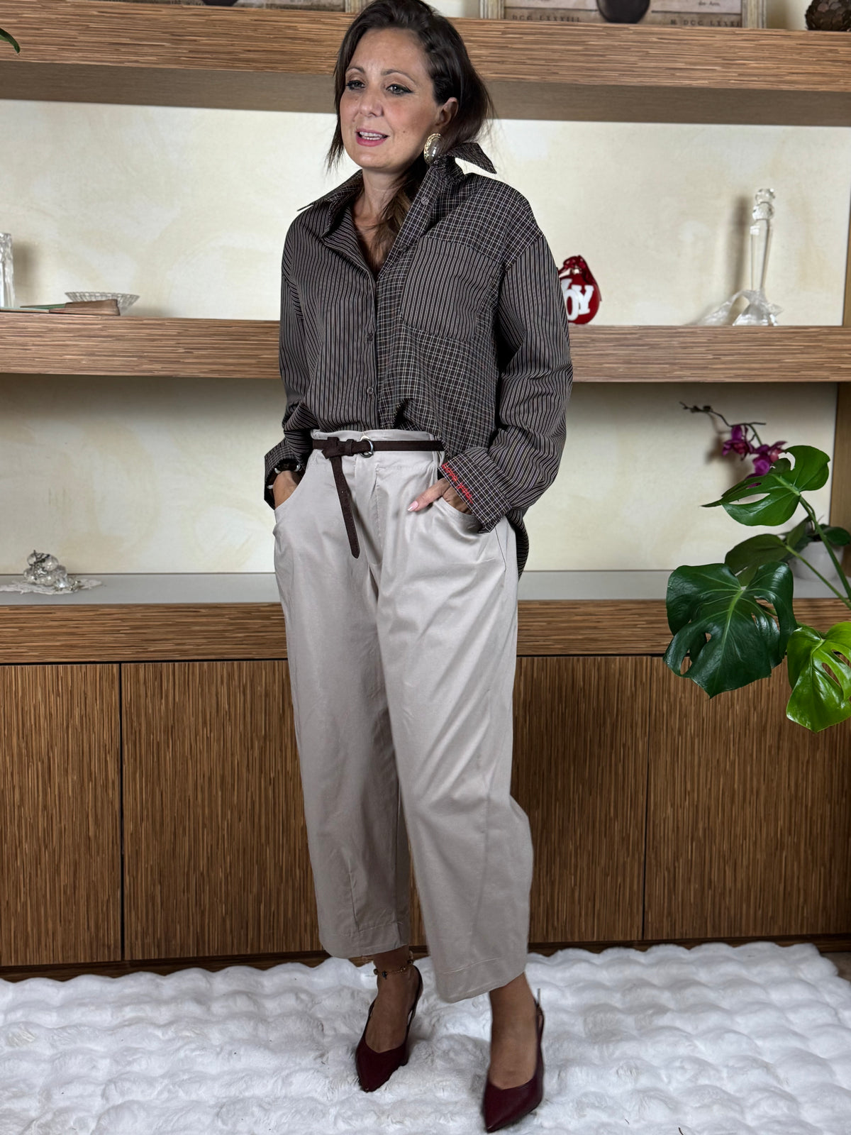 Pantalone ghiaccio cropped