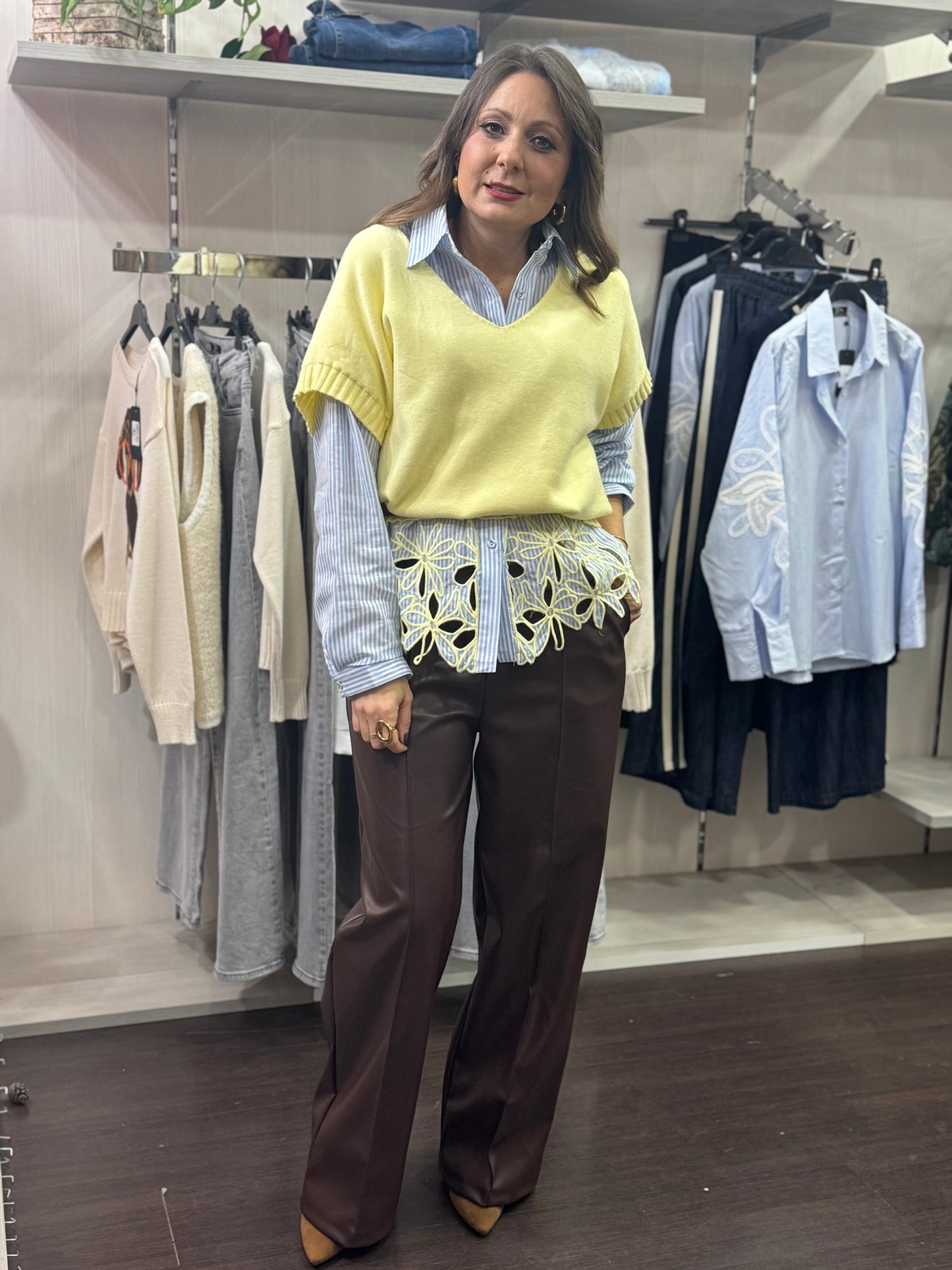 Camicia intaglio sotto