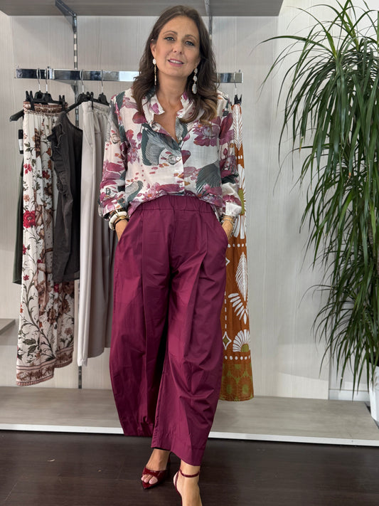 Pantalone bordeaux baloon