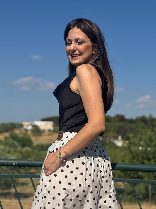Top nero sciallato