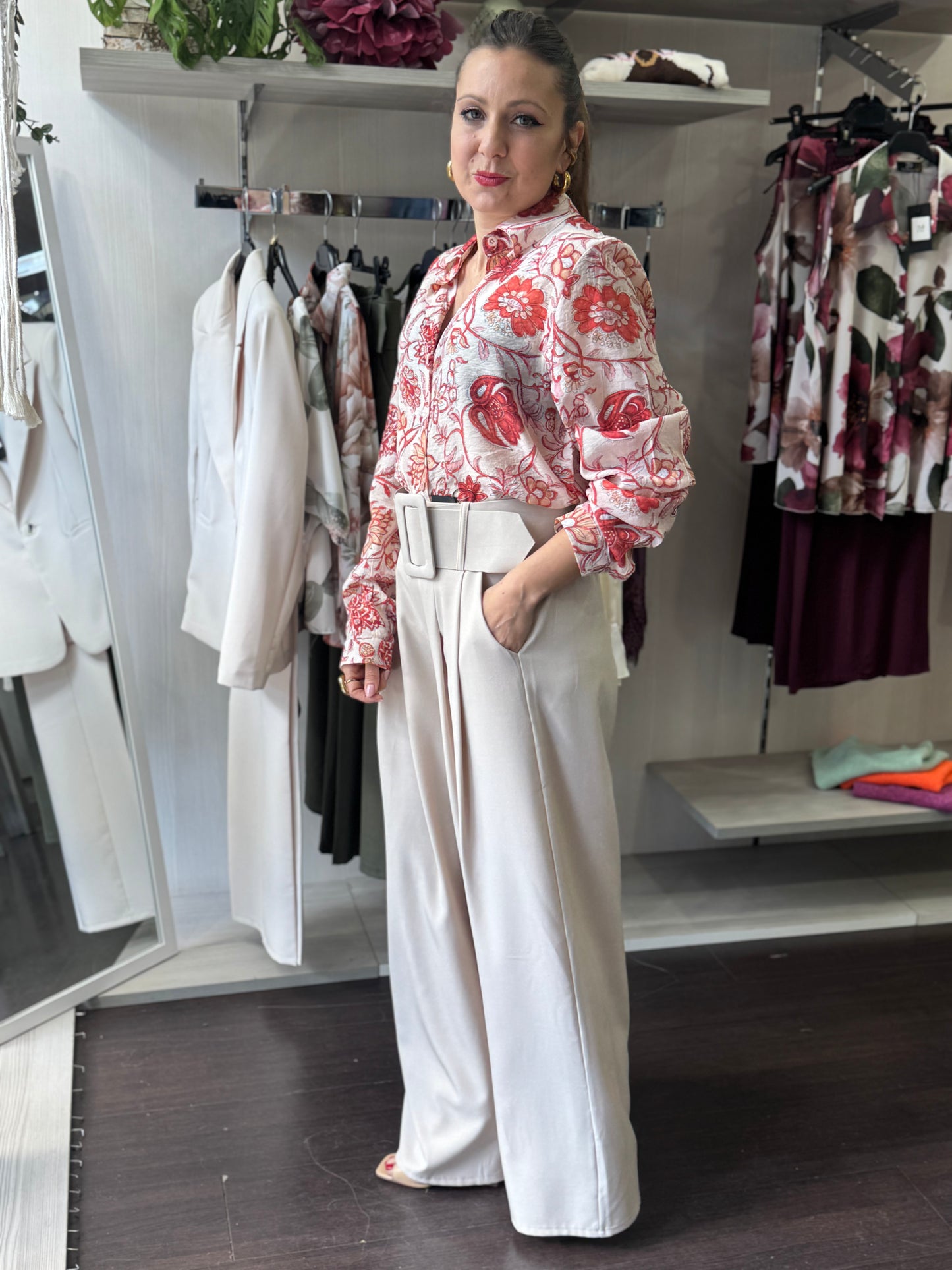 Gonna pantalone panna