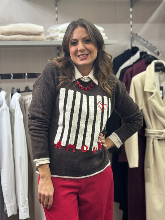 Maglioncino cioccolato Amour