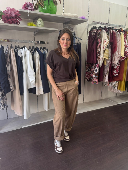Pantalone biscotto cotone