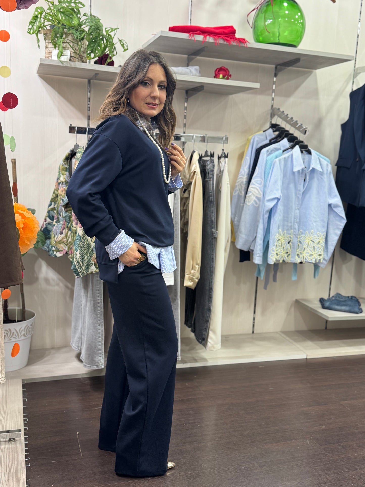 Pantalone Francesca blu