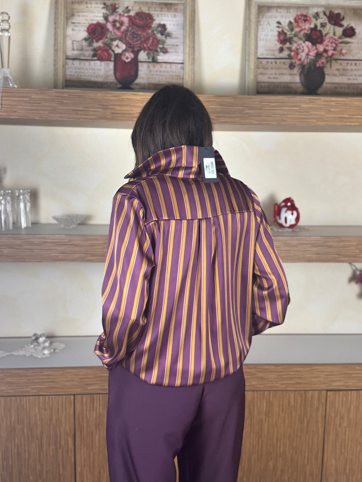 Blusa camicia rigata
