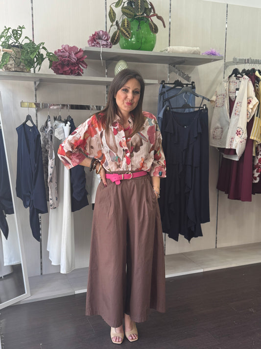 Pantalone cotone cioccolato