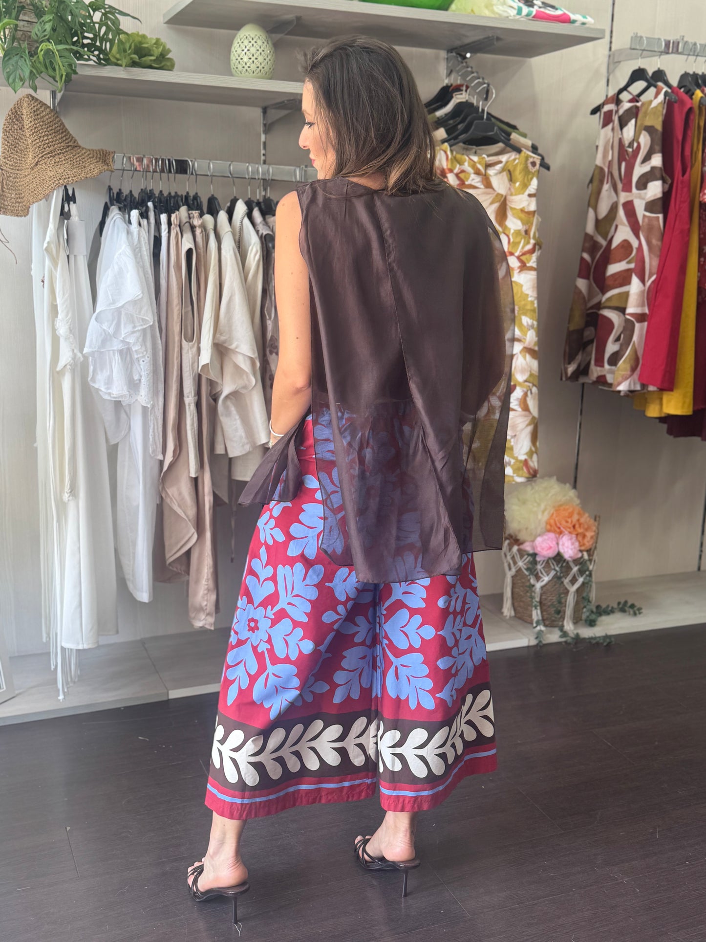 Pantalone fantasia cropped