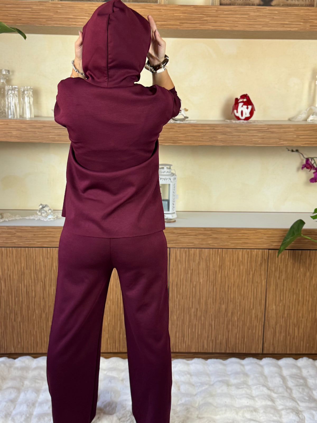 Pantalone bordeaux impuntura