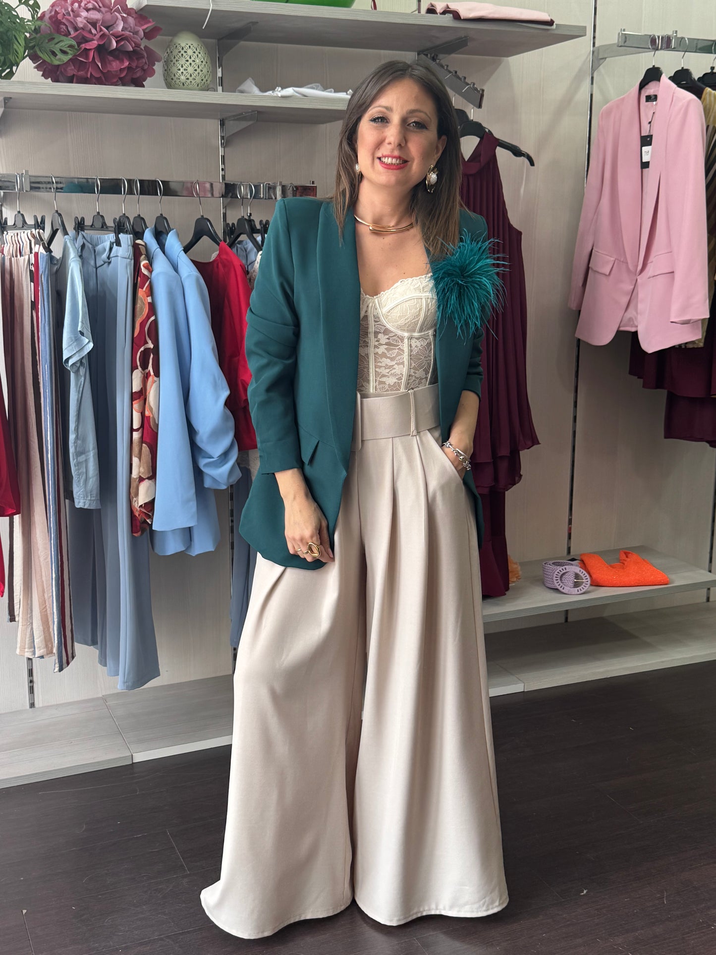 Gonna pantalone panna