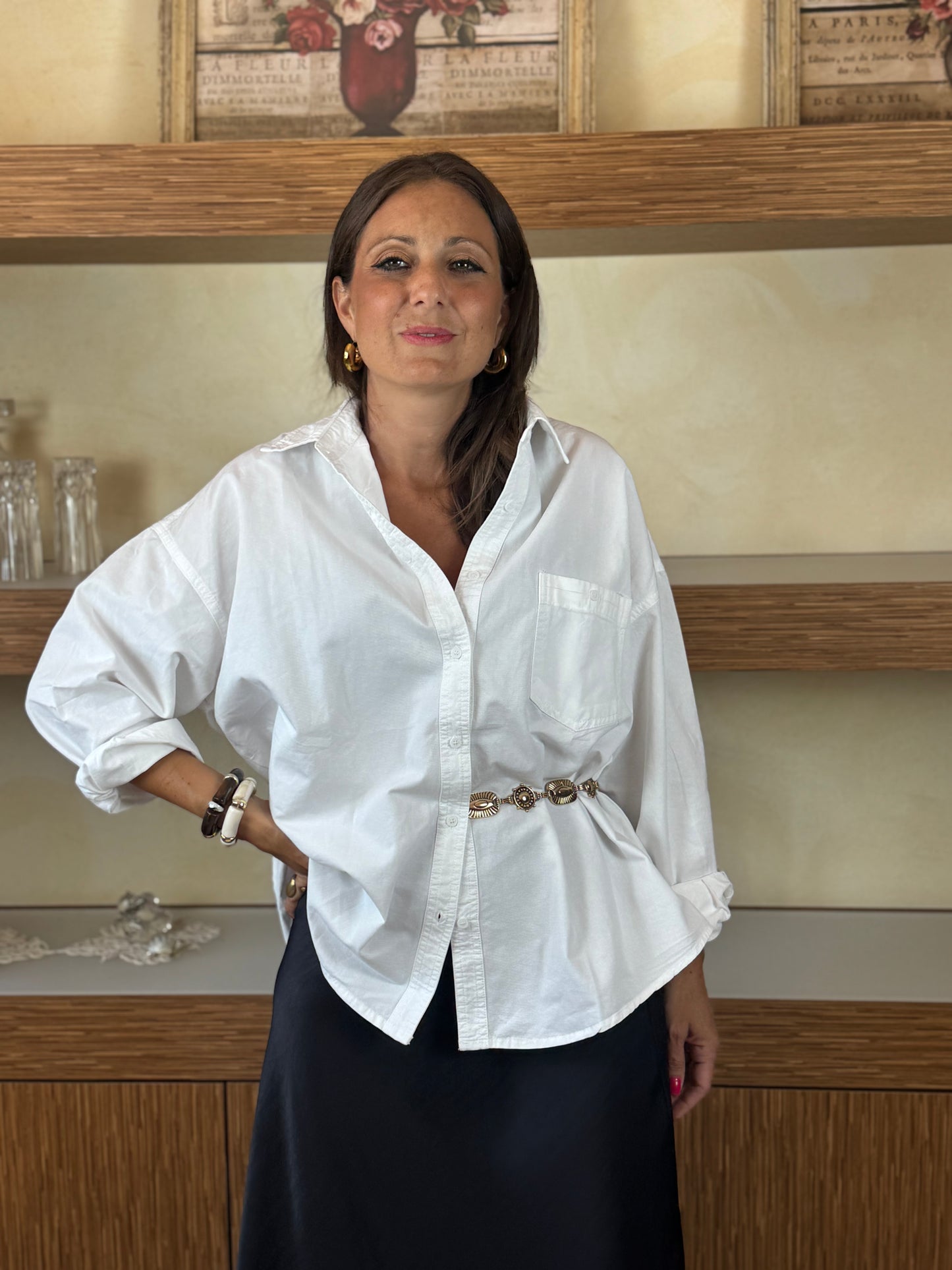 Camicia cotone doppio bianca