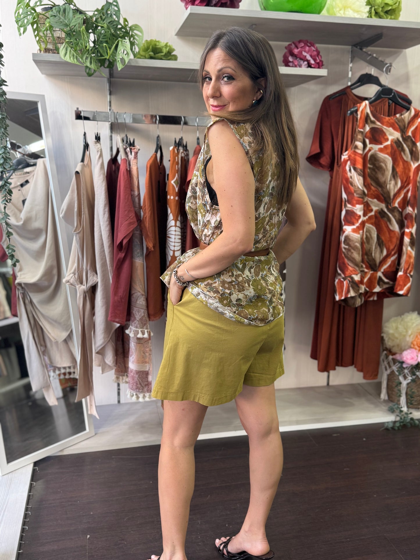 Camicia fantasia olio