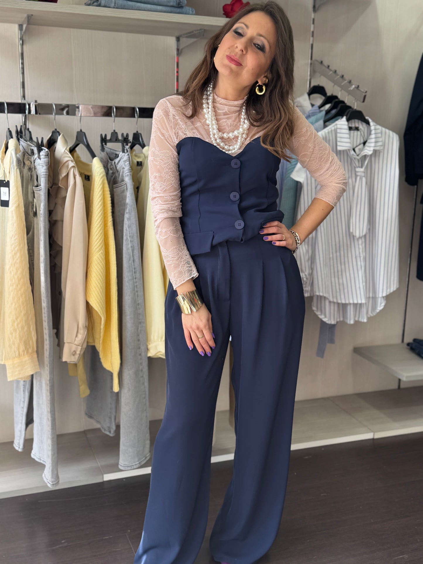 Pantalone cady blu