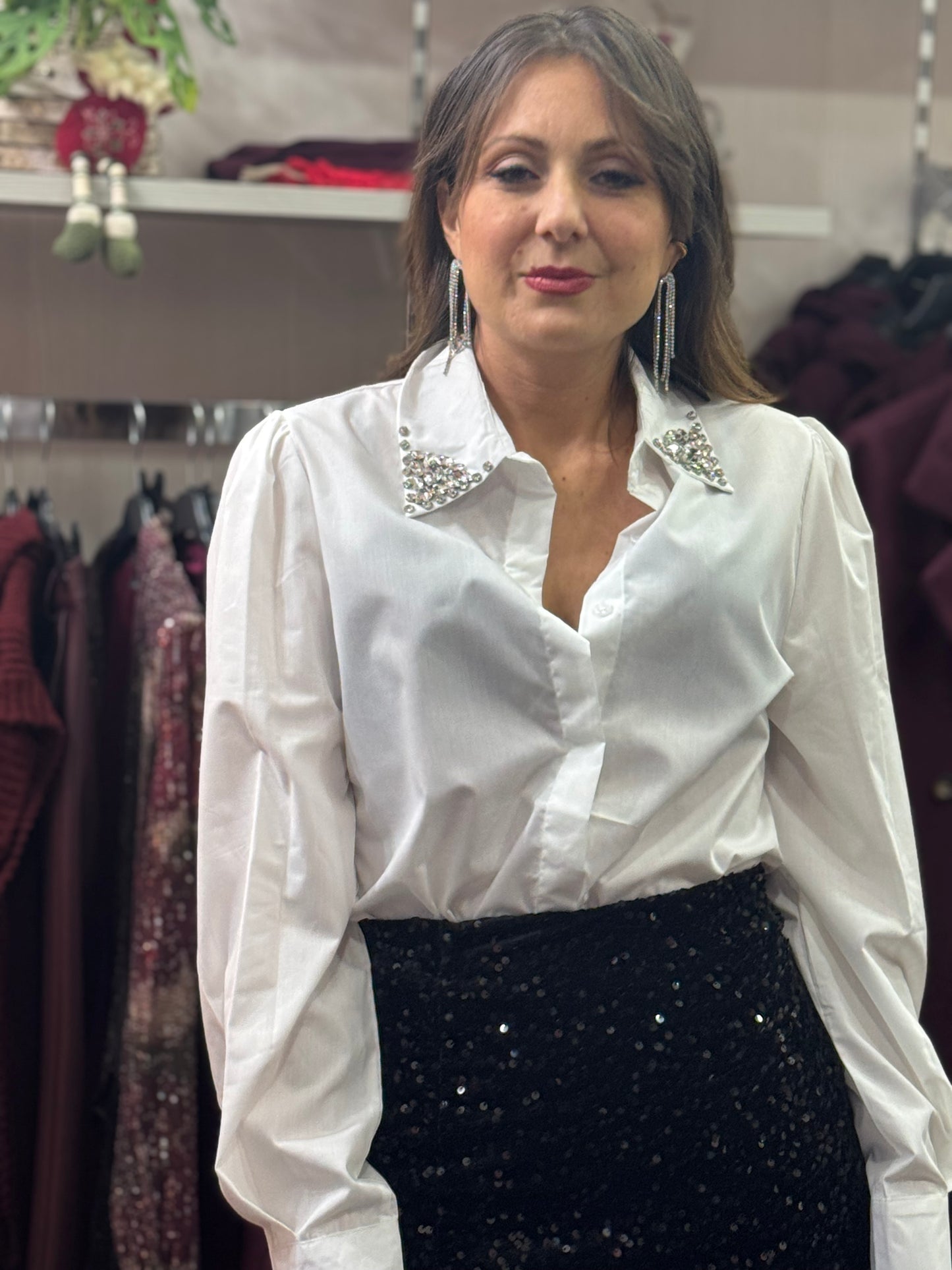 Camicia bianca strass
