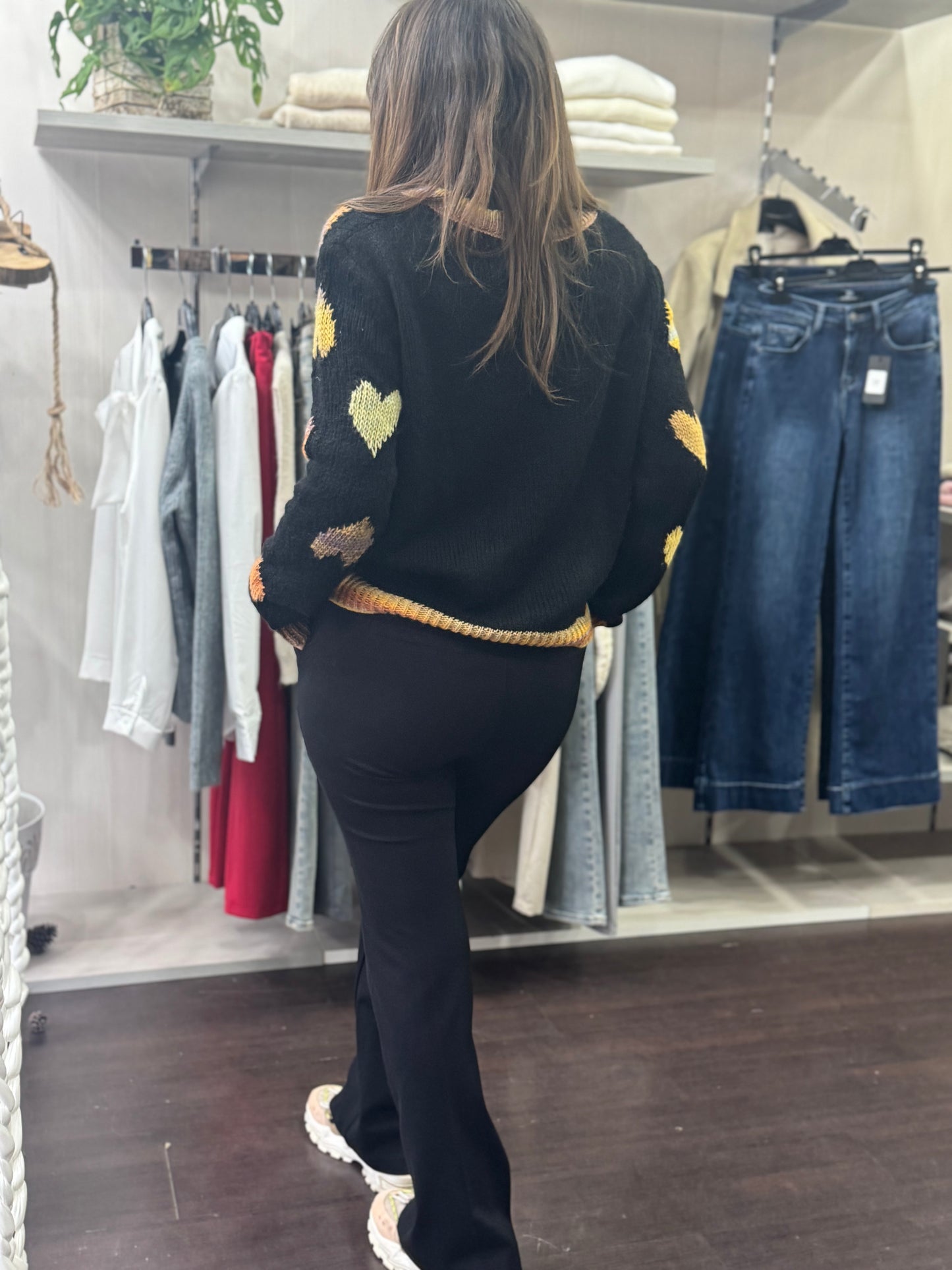 Pantalone punto Milano gamba dritta