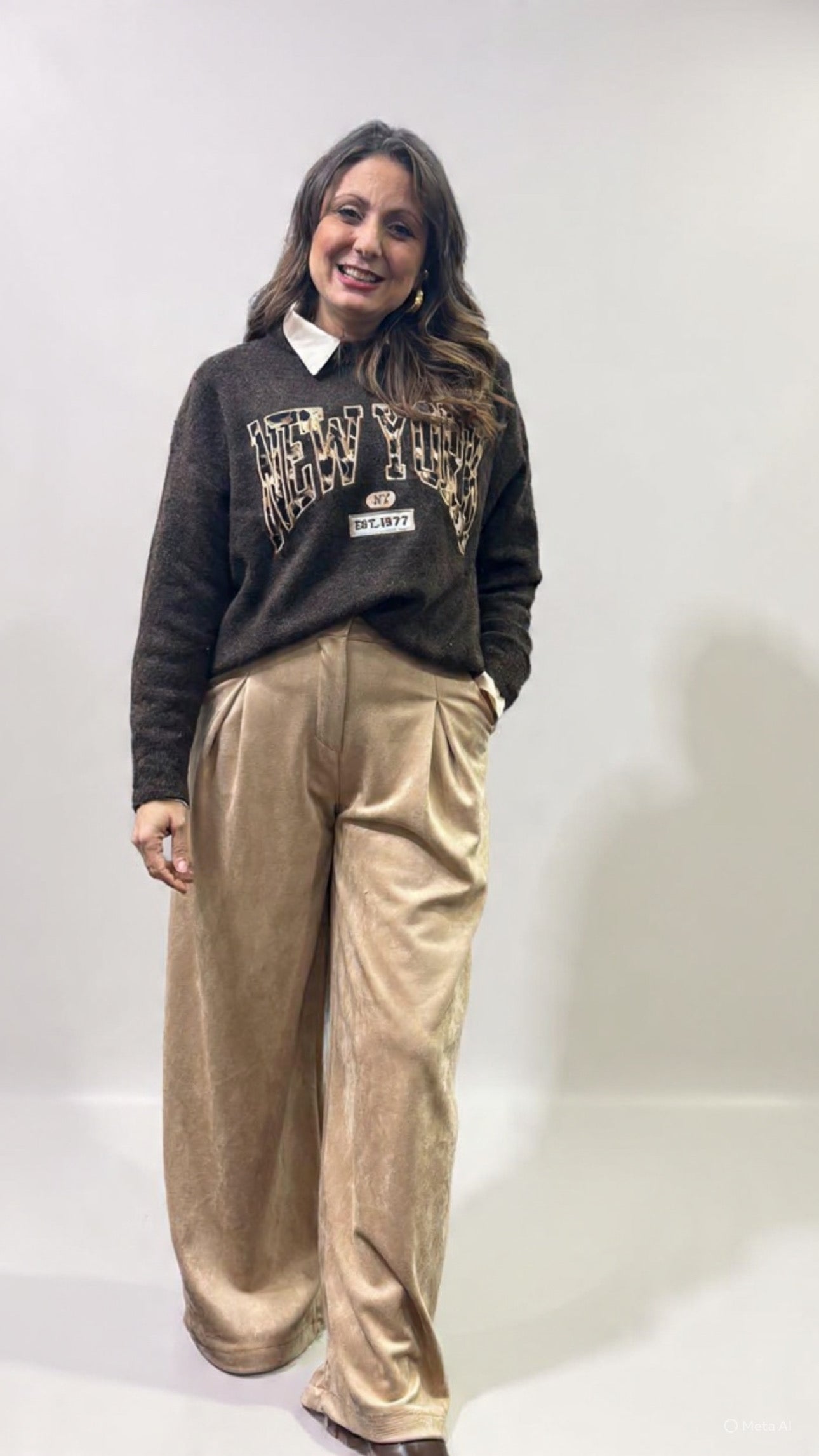 Pantalone dainetto cammello