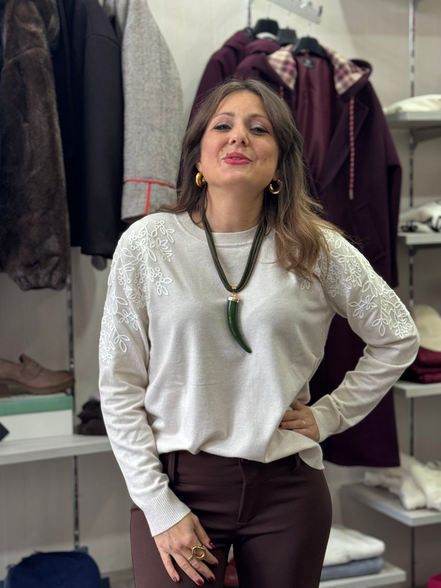 Maglioncino San Marino panna