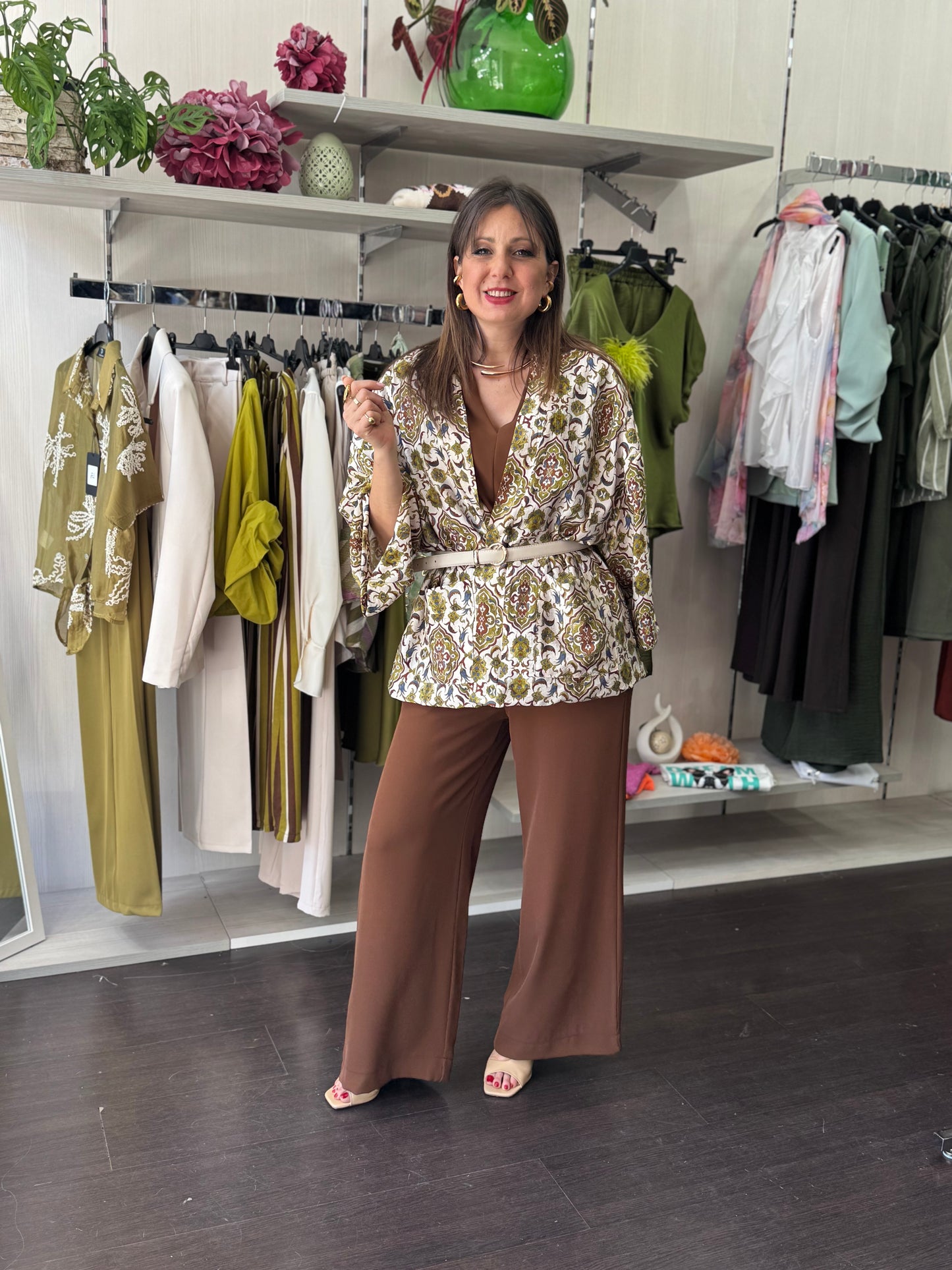 Pantalone cioccolato in cady