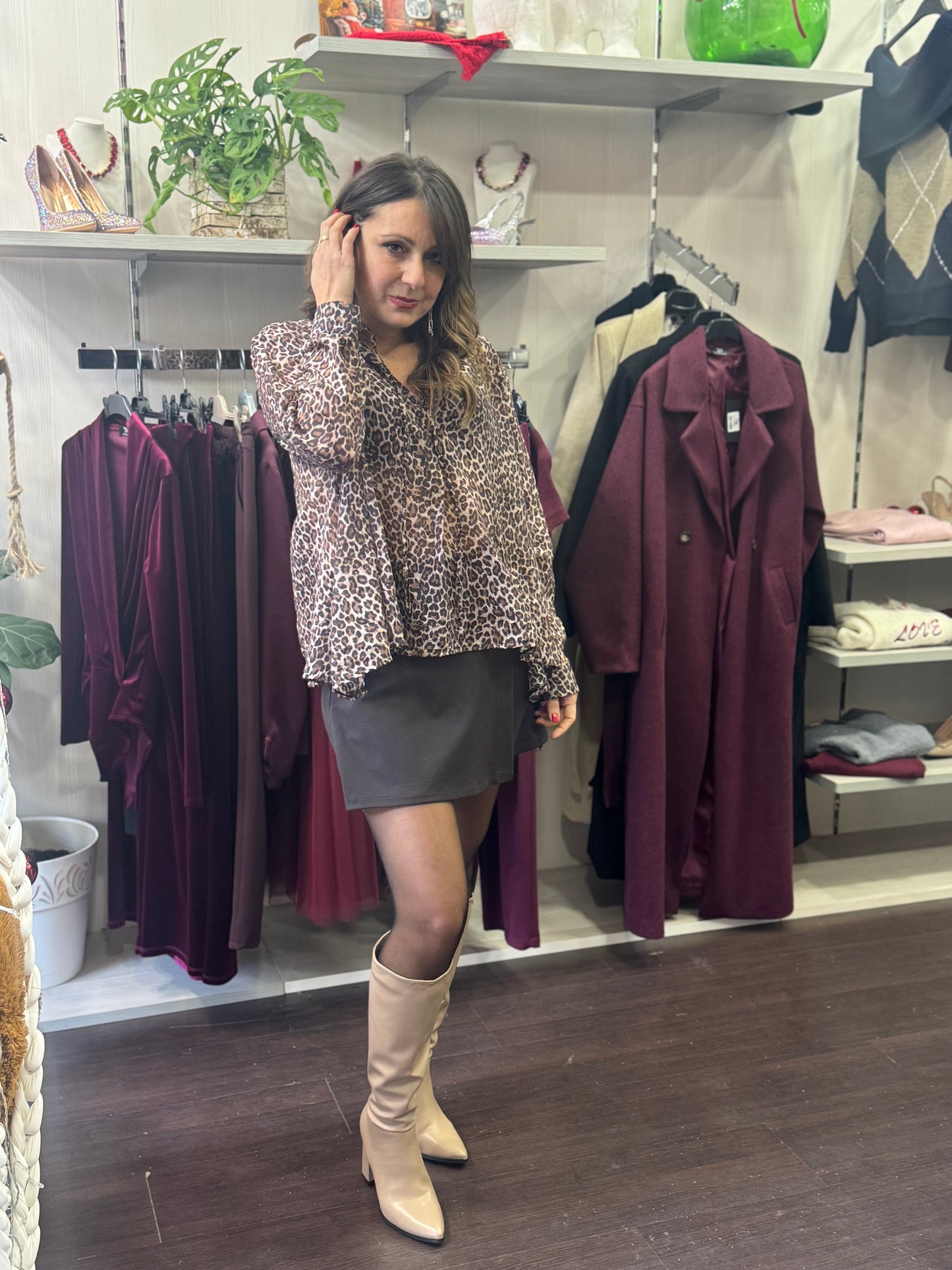 Mini shorts cioccolato punto Milano