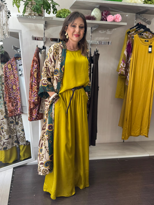 Pantalone oro con coulisse