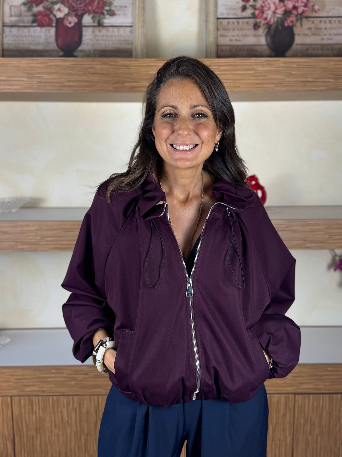Bomber bordeaux