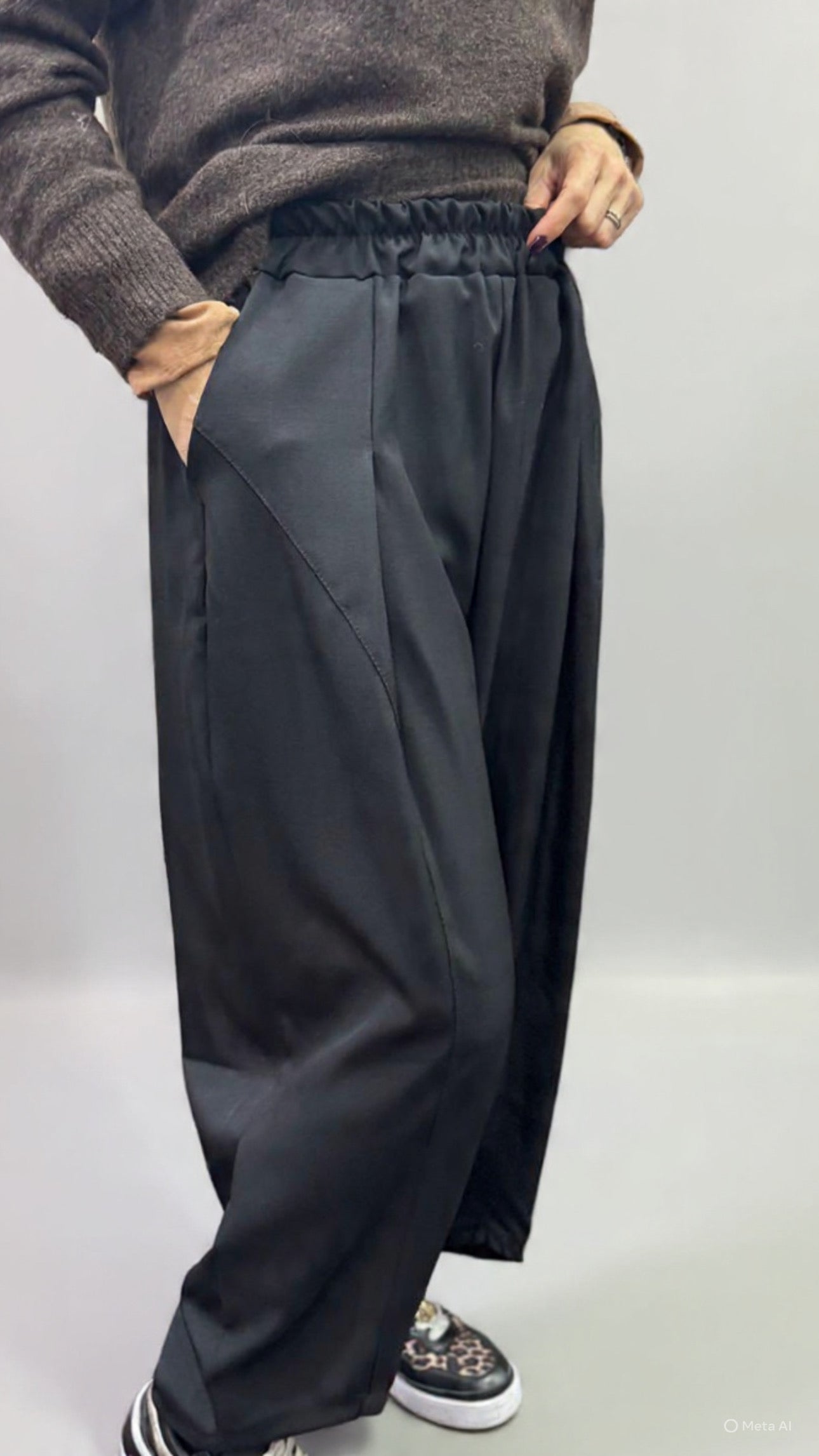 Pantalone baloon nero