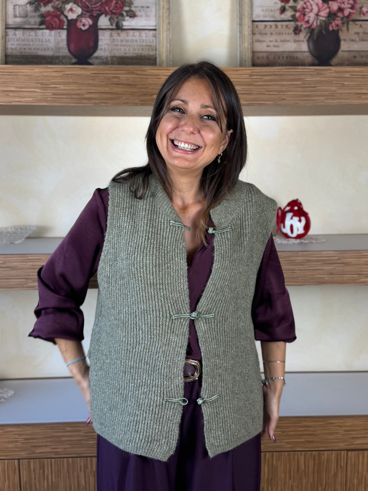 Gilet verde alamari