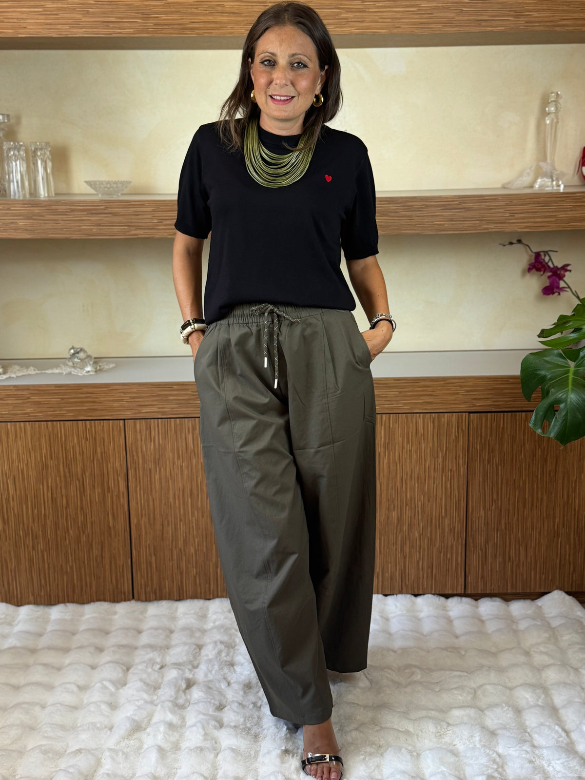 Pantalone baloon verde